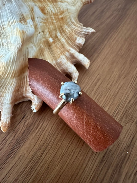 Legacy of the Sea: Kanaloa's Tahitian Keshi Pearl Ring