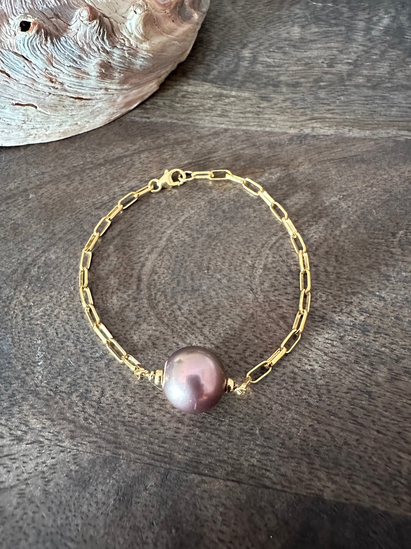 Edison or Tahitian Pearl Linked 14K Goldfilled Bracelet