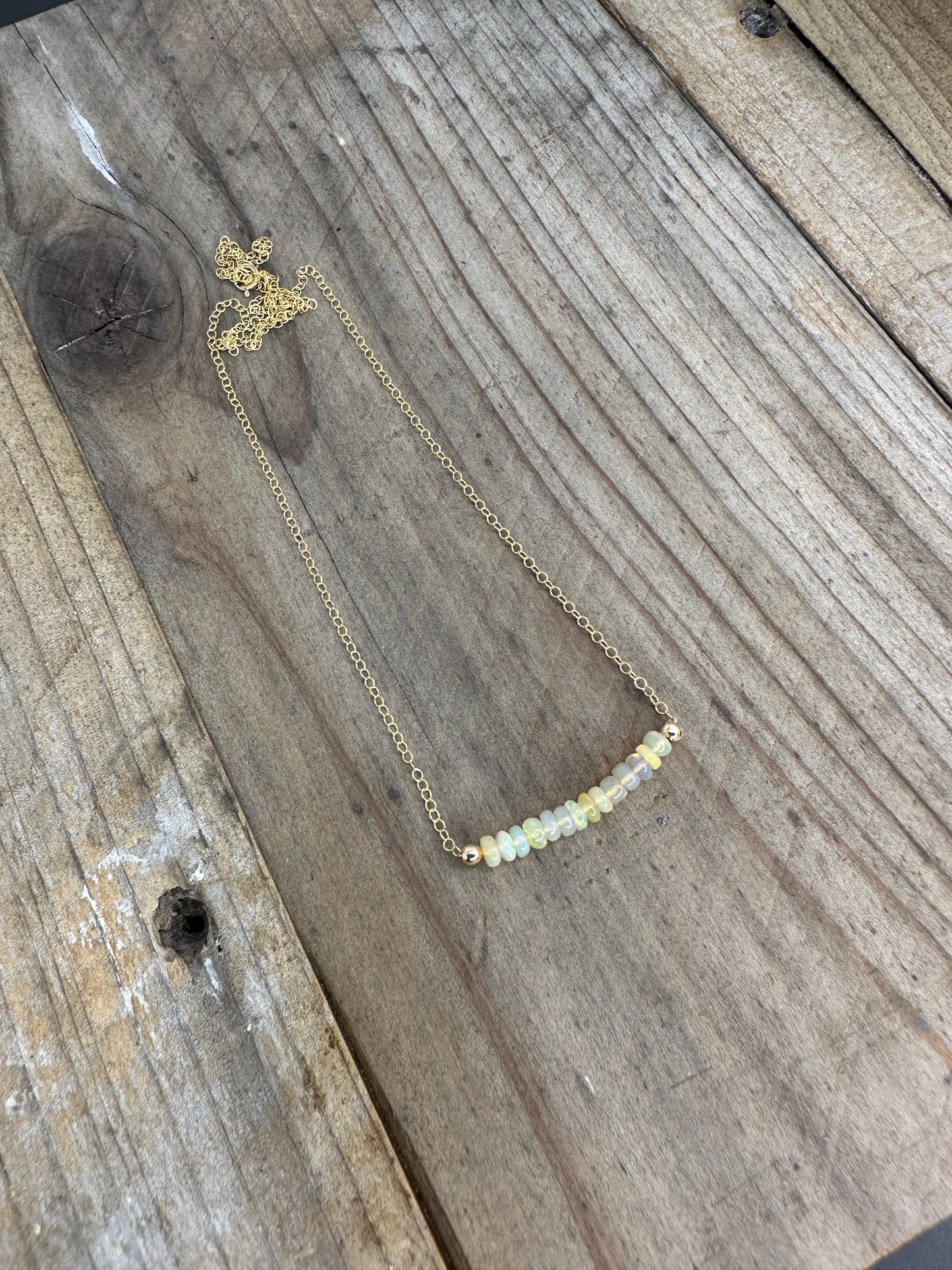 Water Within: Ethiopian Opal Bar Necklace