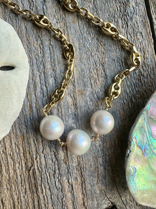 Riviera Luster White Edison Pearl 30" Necklace
