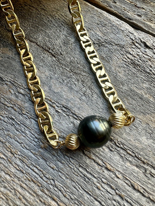 Rivera Solo Tahitian Pearl 21" Necklace