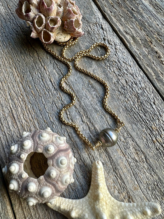 Riviera Glow Tahitian Pearl 21" Necklace