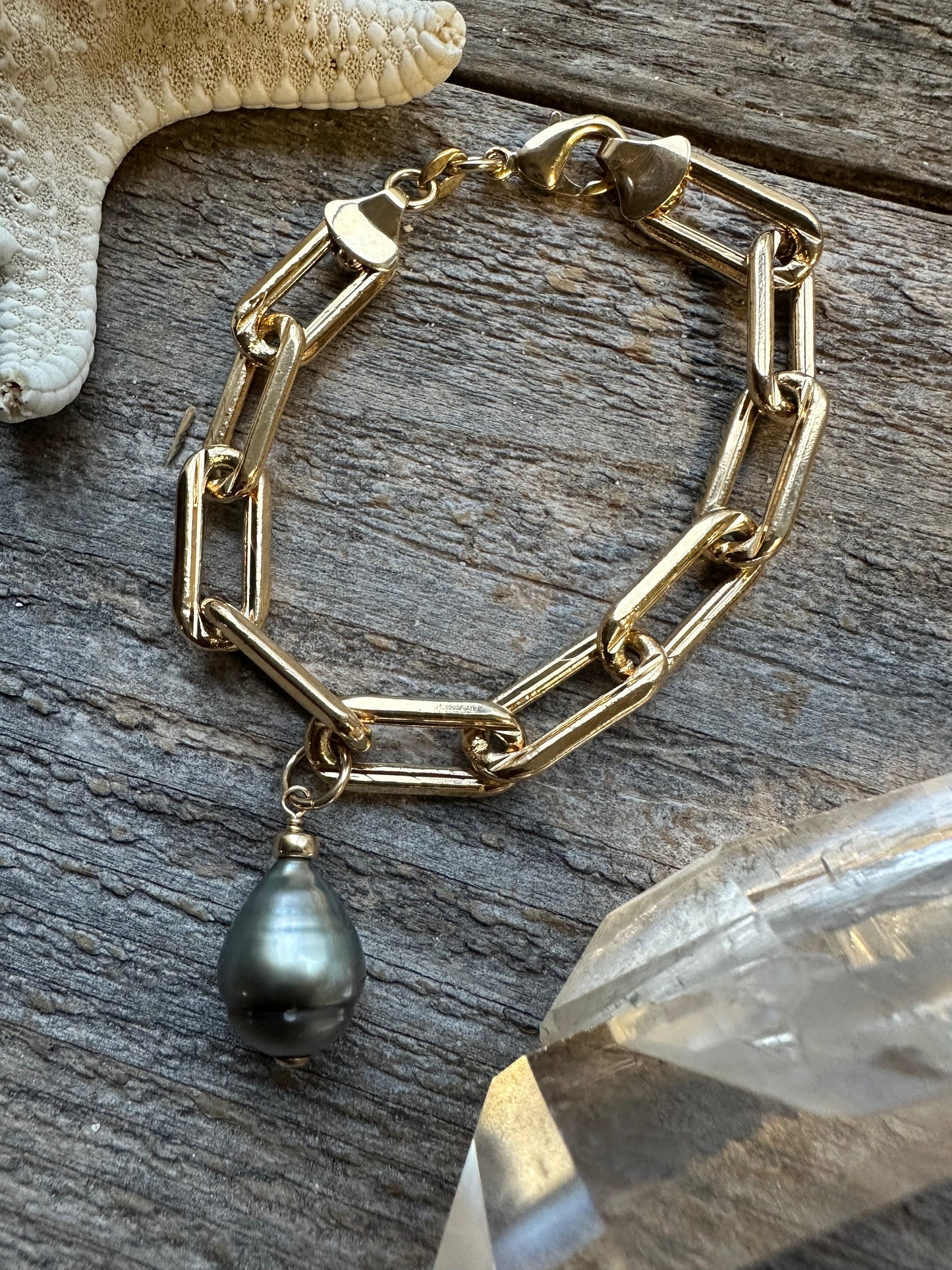 Big Mana Tahitian Pearl 7" Bracelet