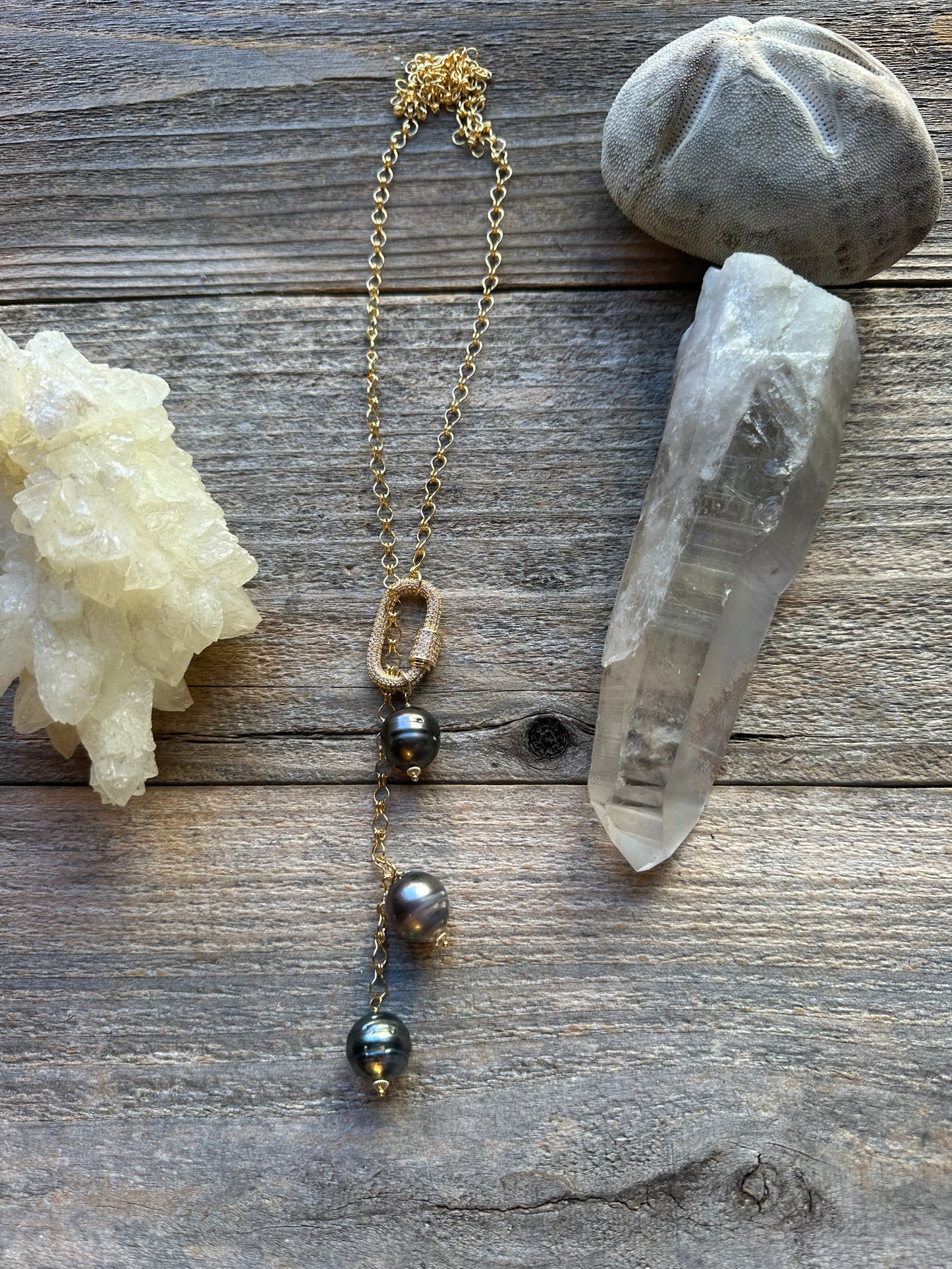 Celestian Current Pearl Lariat 36"