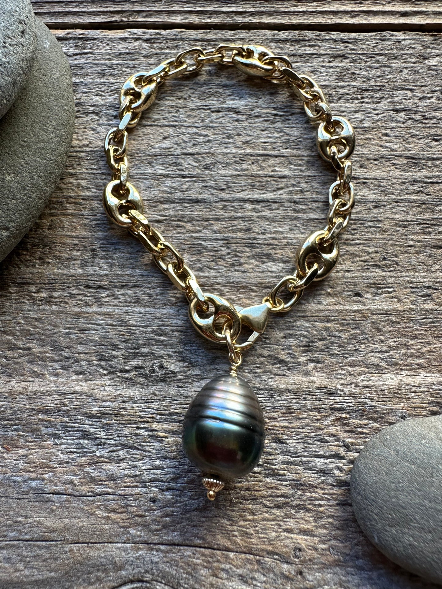 Riviera Link Tahitian Pearl 7.5" Bracelet