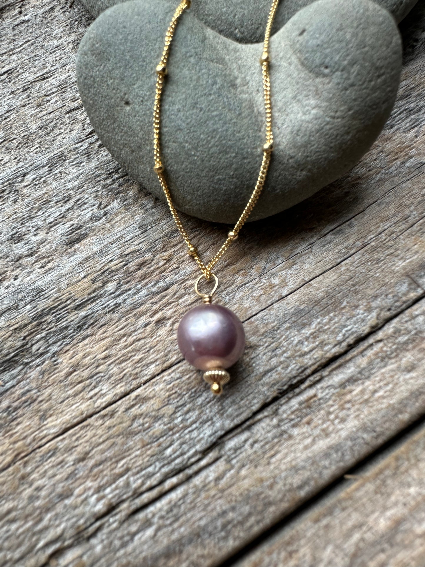 Rosefire Edison Pearl Necklace