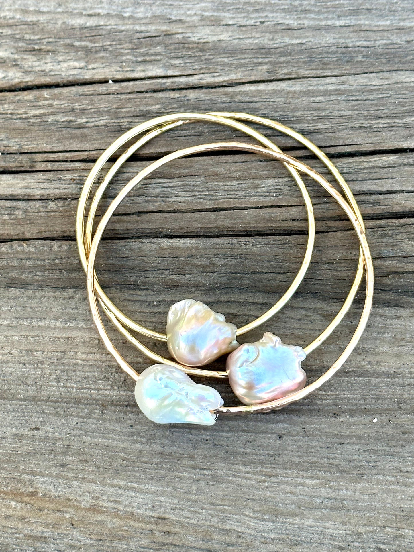 Fireball Baroque Pearl Bangle