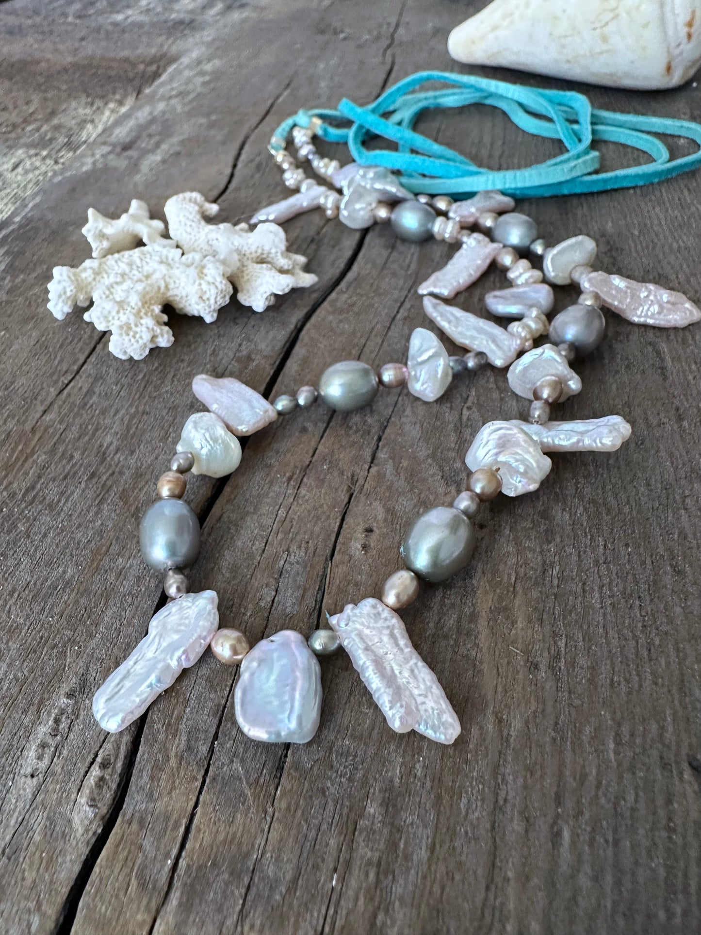 Kahala Single Strand Freshwater Pearl Wrap Necklace