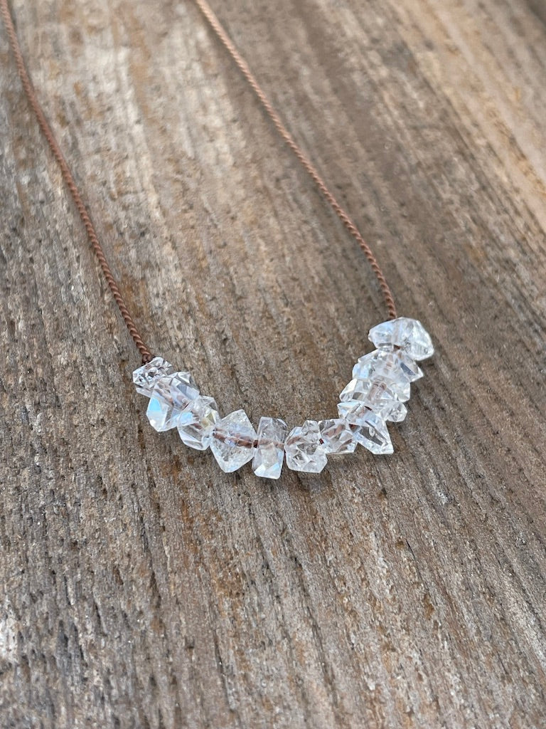 Herkimer Diamond Silk Talisman Necklace