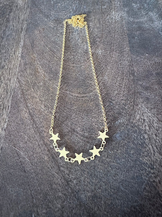 Hoku: Five Star Gold Filled Necklace