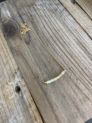 Opal Bar Necklace