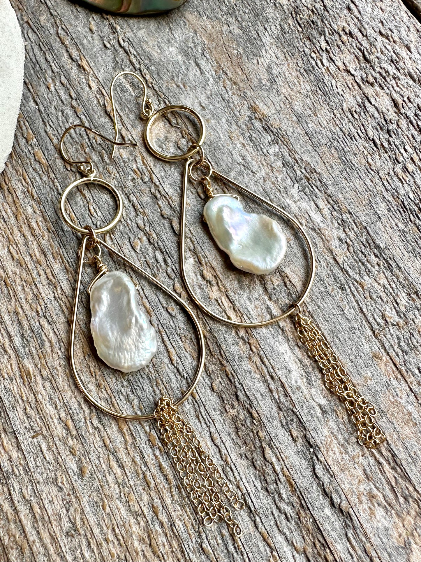 Oceanfall Keshi Pearl Earrings