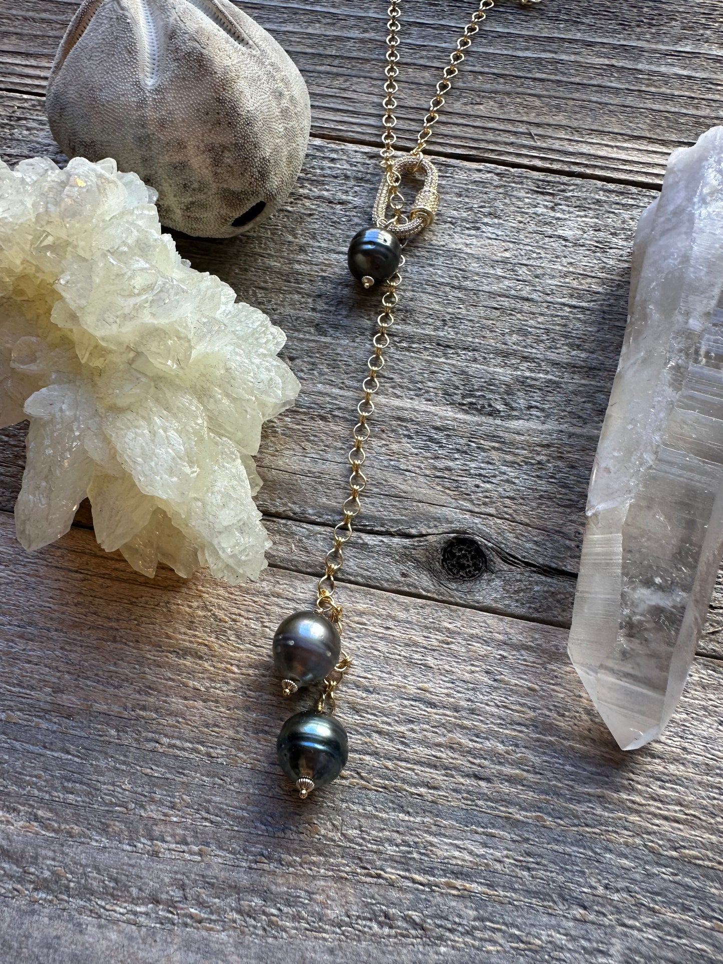 Celestian Current Pearl Lariat 36"