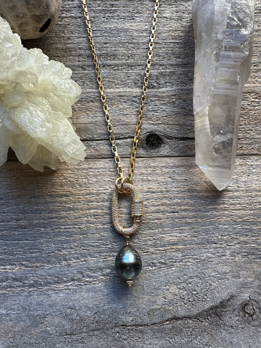 Lunar Halo Tahitian Pearl 24" Necklace