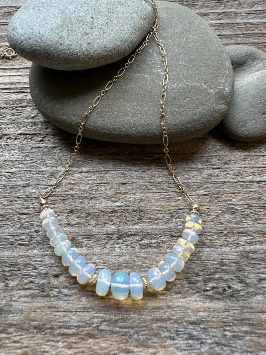 Horizon Light Ethiopian Opal Necklace