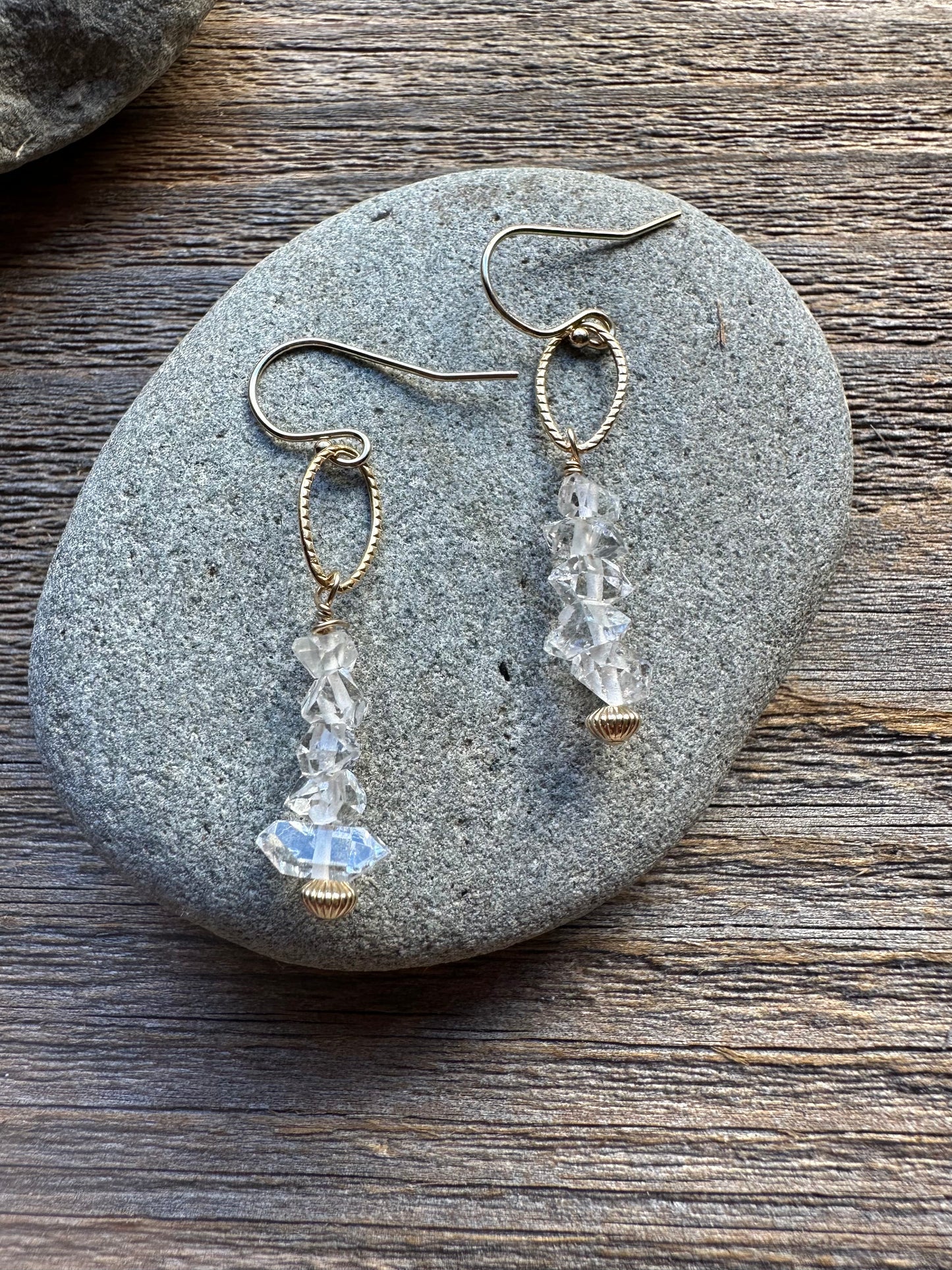 Clarity Stream Herkimer Diamond Earrings