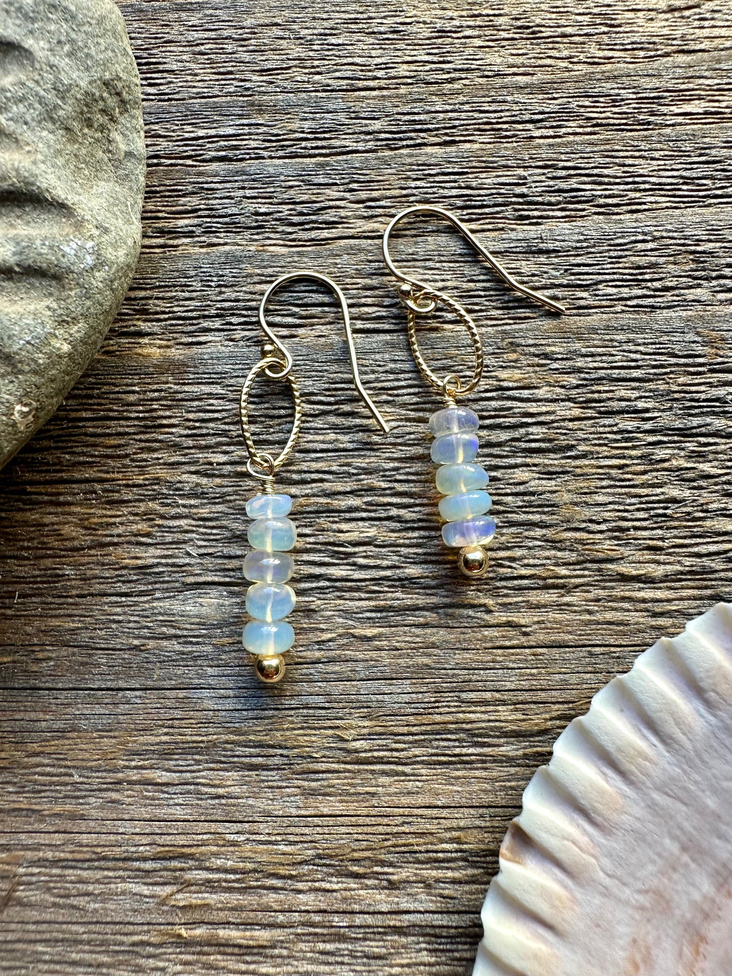 Horizon Light Ethiopian Opal Earrings