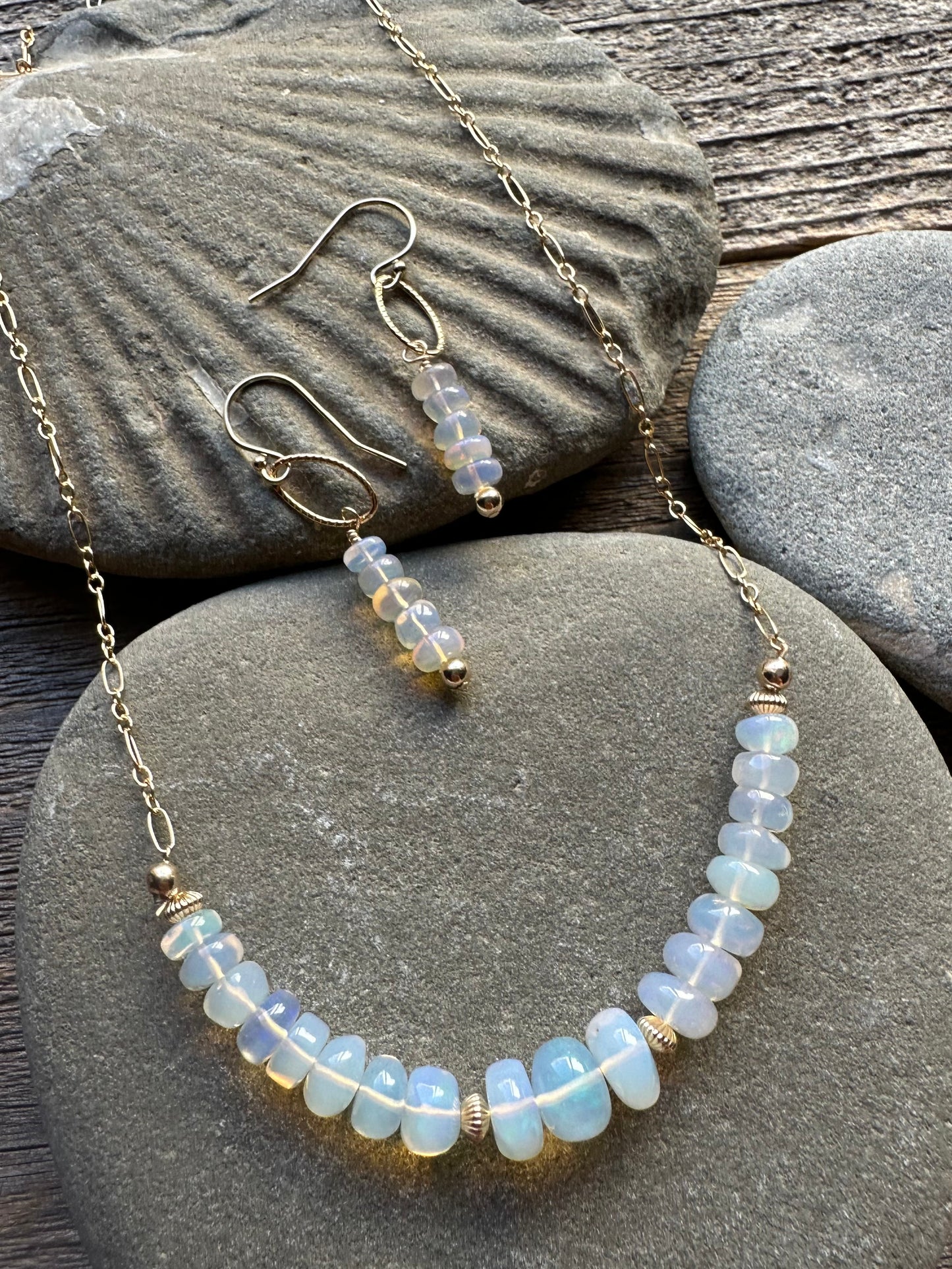 Horizon Light Ethiopian Opal Earrings