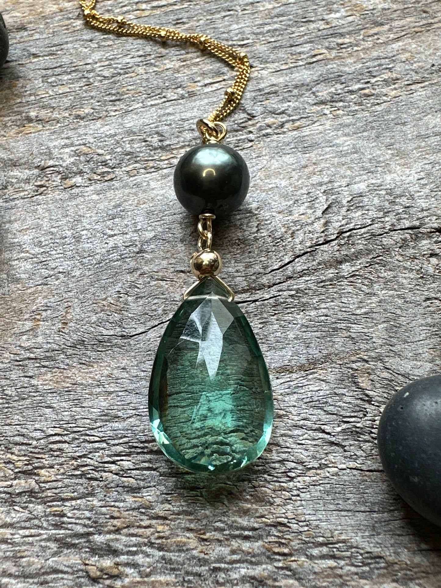 Abyssal Tide: Single Drop Necklace