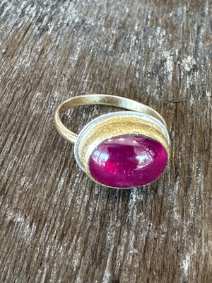 Rubilite 22k gold rings