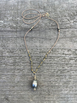 Silk Pyrite Bronze Drop